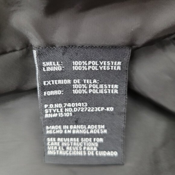 Packable Jacket Womens Plus 1x Gray "Parka In A Pocket" Hooded Zip Intl Details - Picture 8 of 15